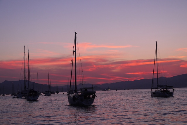 The sky performs after sunset